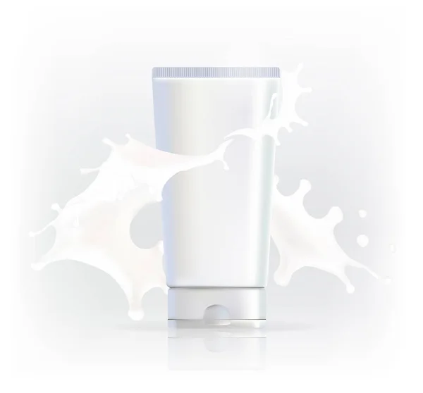 Rendering Bottle Cream White Background — Image vectorielle