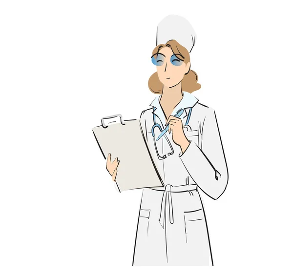 Cartoon Doctor Vector Illustration — 图库矢量图片