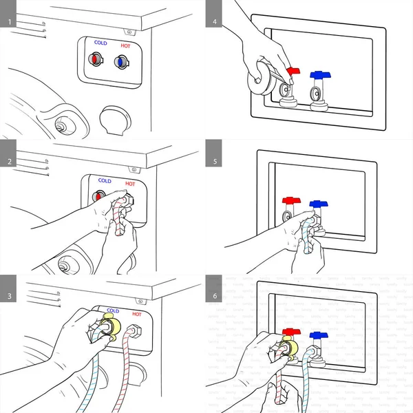 cold and hot water hand drawn illustration