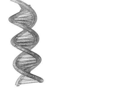 DNA sarmalı 3D çizim tıbbı