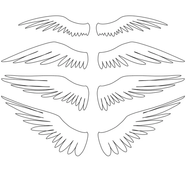 天使翅膀图标设计 — 图库照片