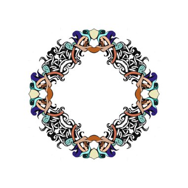 Süs mandala resimleme çerçevesi seti