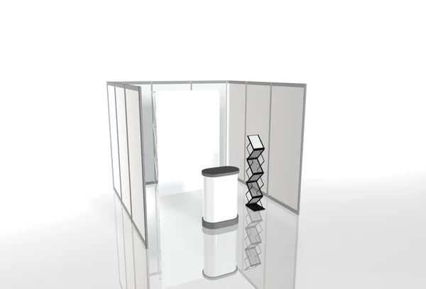 Stand Isolated Render Expo Wall — Stock Photo, Image