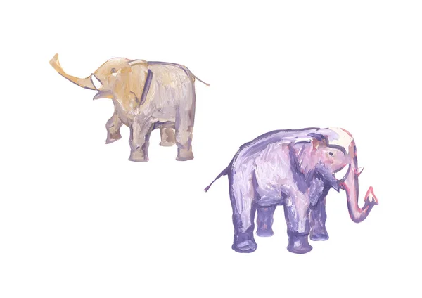 Elefanter som illustration logotyp ikon — Stockfoto