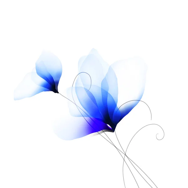 Flores Aquarela Ilustração Modelo Conjunto Design Impressão — Fotografia de Stock