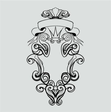 dekor vintage çerçeve çizimi