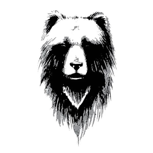 Medve Illusztráció Arc Avatar — Stock Vector