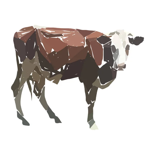 Ilustração Dos Produtos Lácteos Criação Vacas — Vetor de Stock