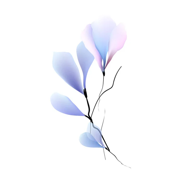 Watercolor Flowers Template Frame Vignette Invitation Illustration — Stock Vector