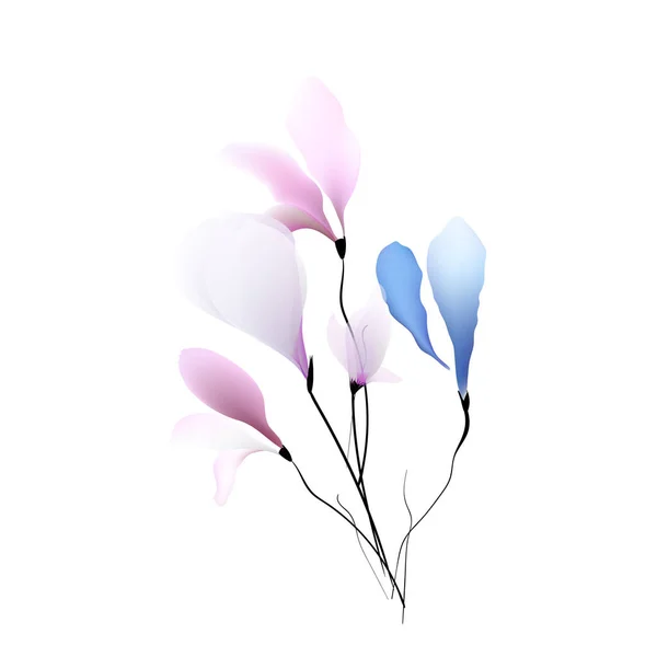Aquarela Flores Modelo Quadro Vinheta Convite Ilustração —  Vetores de Stock