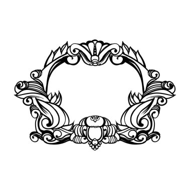 Kurdele şablonu davetiye kartpostal şablonu süsleme barok sanat yeni motifi