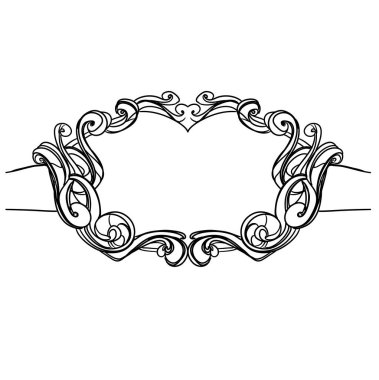 Kurdele şablonu davetiye kartpostal şablonu süsleme barok sanat yeni motifi