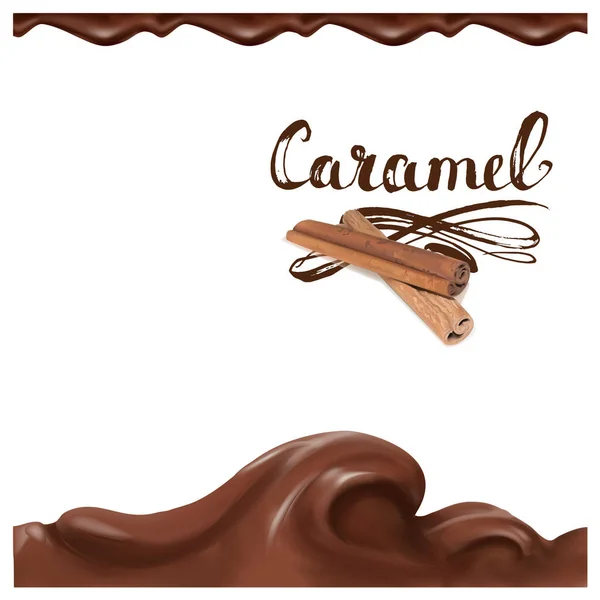 Chocolate Renderizado Salpicaduras Leche Aislado Vector Ilustración — Vector de stock