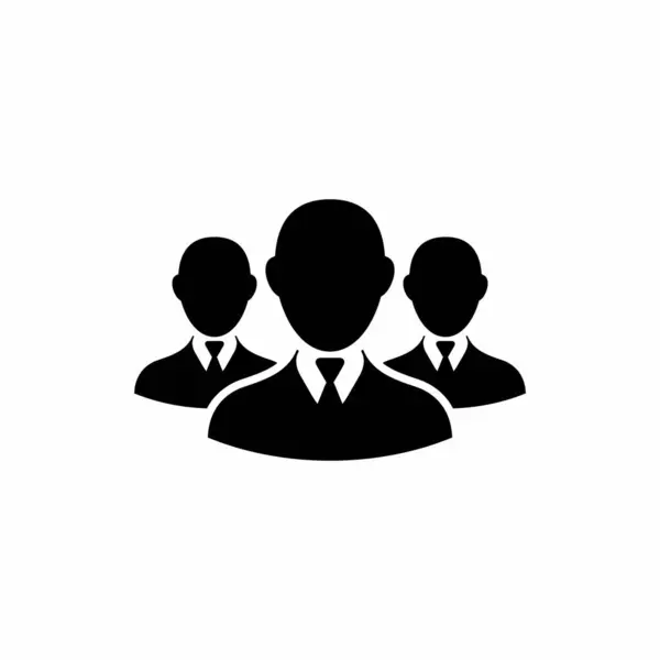 Team Icon Vector Isolated Simple Businessmen Illustration — Stock Vector