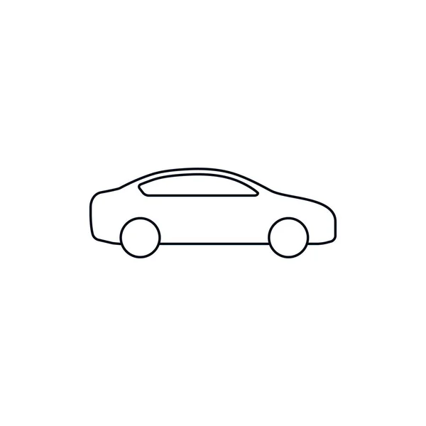 Автомобильная Линия Icon Векторная Изолированная Иллюстрация Силуэт Силуэта — стоковый вектор