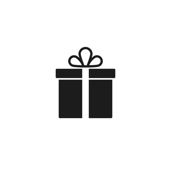 Значок Giftbox Векторный Изолированный Подарок Плоская Иллюстрация Белом — стоковый вектор