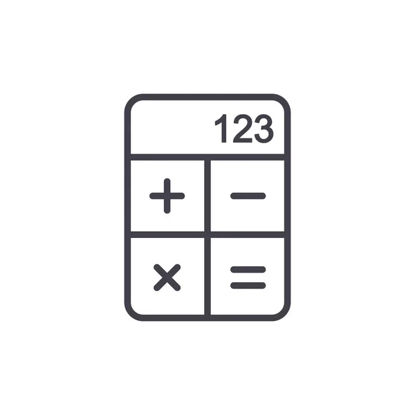 Calculatrice Icône Vecteur Panneau Financier Isolé Sur Blanc Concept Économie — Image vectorielle