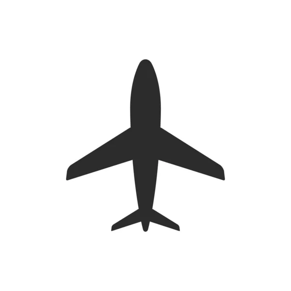 Icono Plano Ilustración Diseño Plano Simple Aislado Vectorial Silueta Avión — Archivo Imágenes Vectoriales