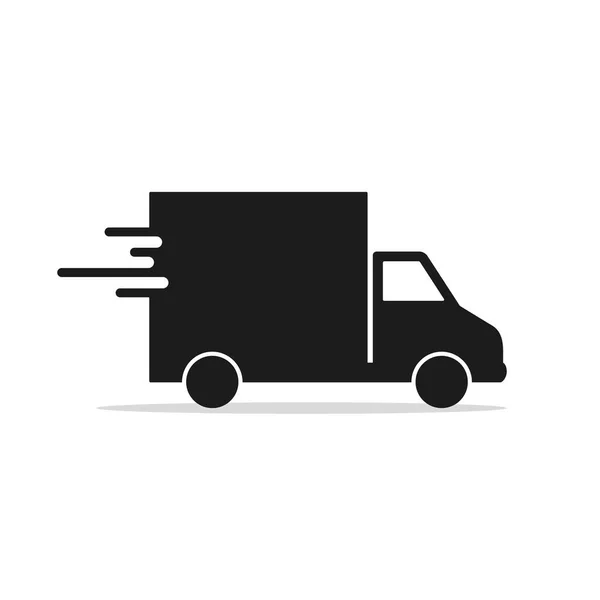 Ikona Dodávky Truck Izolované Bílém Pozadí Rychlé Dodání Vektorový Dopravní — Stockový vektor