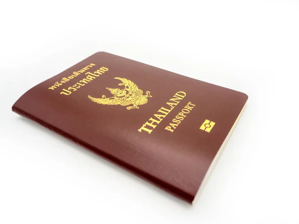 Paspoort Cover Van Thailand Identificatie Burger Geïsoleerd Witte Achtergrond — Stockfoto