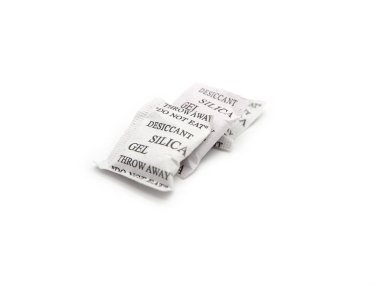 Silica gel packets isolated on a white background. clipart