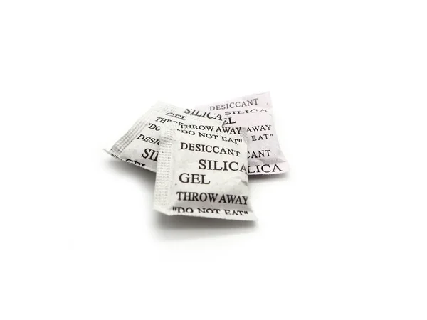 Silica Gel Packets Isolated White Background — Stock Photo, Image
