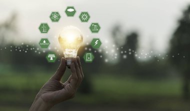 Yenilik veya el yaratıcı kavramı bir ampul ve polis tutun