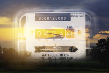 Güç kullanımını ölçme elektrik güç ölçer. Watt saat elektrik m