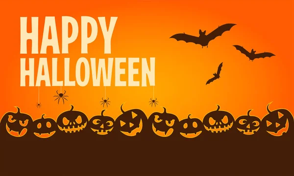 Buone feste di Halloween. Elementi dal design piatto. Illustrazione vettoriale . — Vettoriale Stock