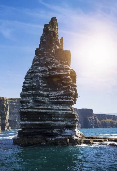 Klipporna Moher Branaunmore Havet Stack County Clare Irland — Stockfoto