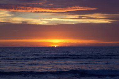 Günbatımında Strandhill Beach, Co.Sligo, İrlanda