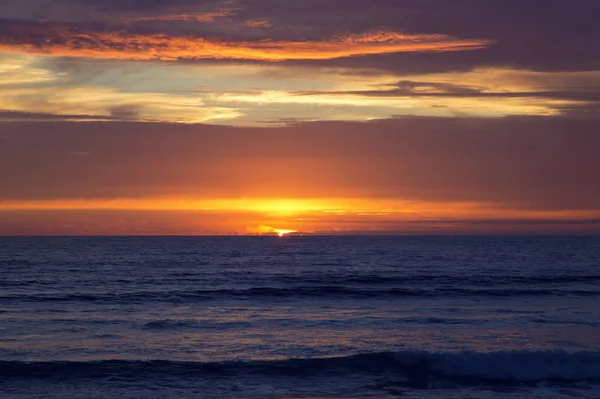 Ηλιοβασίλεμα Στην Παραλία Strandhill Sligo Ιρλανδία — Φωτογραφία Αρχείου