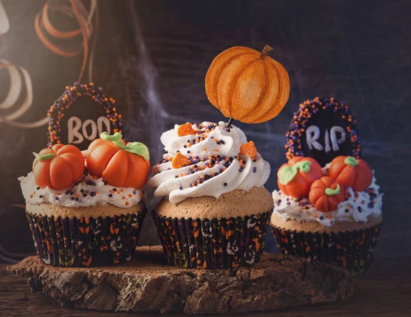 Snoep Voor Halloween Feest Een Houten Achtergrond — Stockfoto