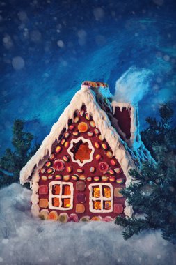 ev yapımı kurabiye evi ve Noel baharat
