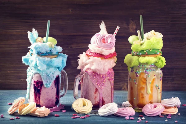 Freakshakes Donuts Candy Floss — Stock Photo, Image