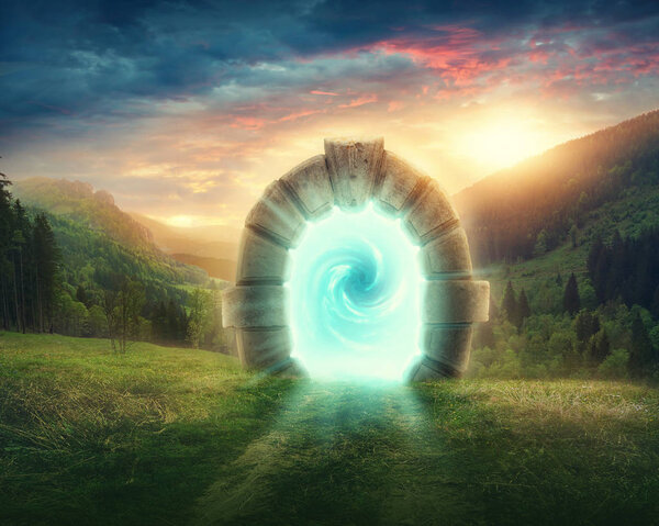   Mysterious entrance to new life or beginning         