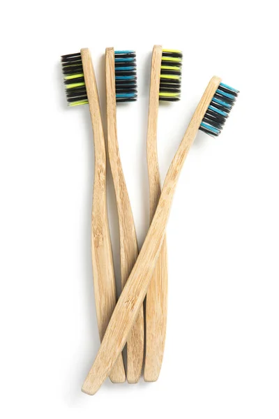 Eco friendly bamboo toothbrushes — Stock Photo, Image