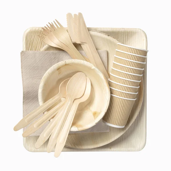 Eco friendly disposable tableware — Stock Photo, Image