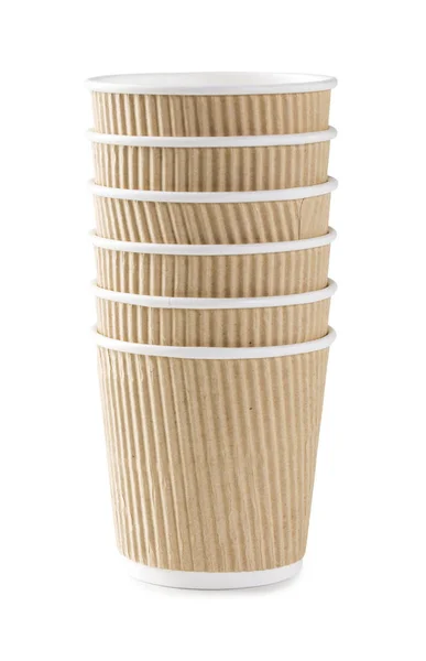 Экологичные одноразовые бумажные стаканчики — стоковое фото