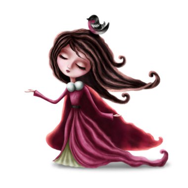 Princess isolated on a white background clipart