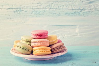 renkli macarons 