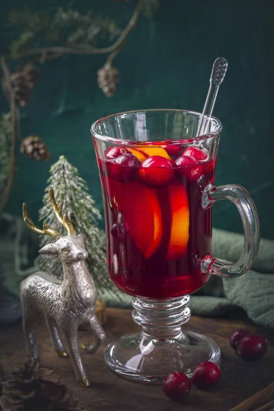 Winter hot drink with oranges — Stock Photo, Image