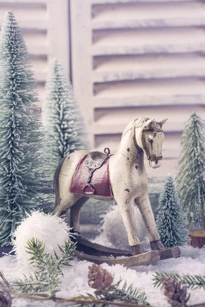 Cavalo de balanço vintage — Fotografia de Stock