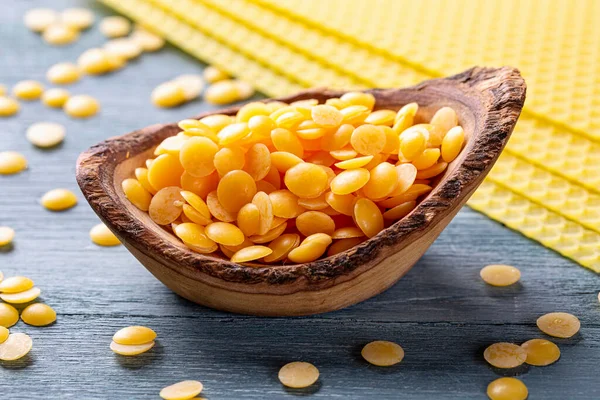 Beeswax Pellets Bowl — Stock Photo, Image