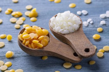 Balmumu topakları kaşıkta