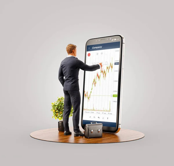 Applicazione insolito 3d illustrazione smartphone — Foto Stock