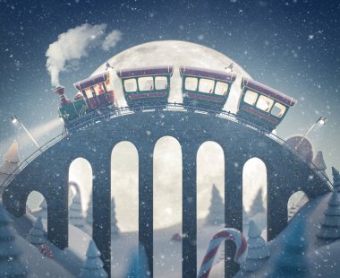 İnanılmaz şirin Noel tren