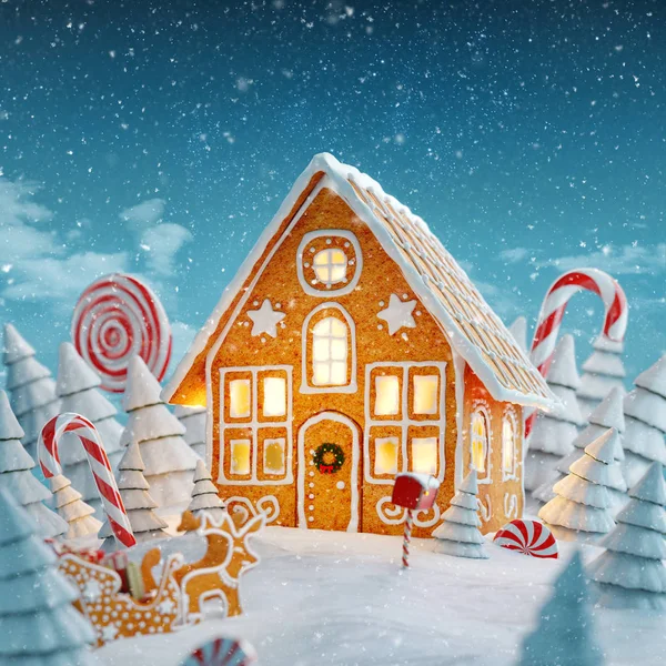 Fantastiska älva jul hus — Stockfoto