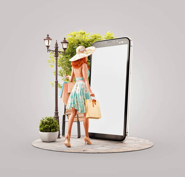 Application inhabituelle de téléphone intelligent illustration 3d — Photo