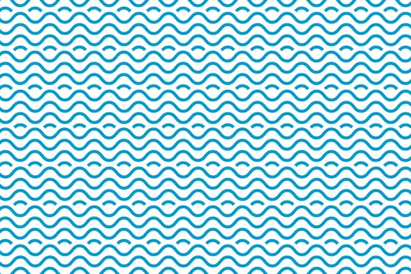 Mavi su arka planı. Tekrarlanan kıvrımlı çizgiler. Okyanus, deniz, göl veya nehir dalgaları deseni. Su dokusu. Deniz süsü. Yaz duvar kağıdı. Yüzme havuzu ya da akvaryum sıvısı. Vektör düz resimleme.